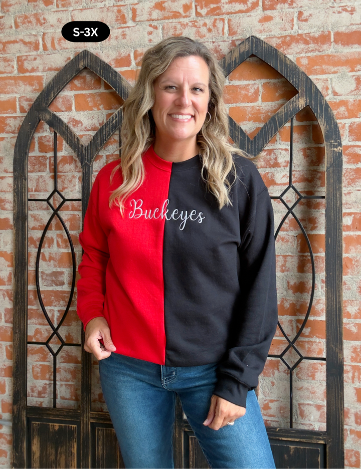Split Personality Buckeye Crewneck