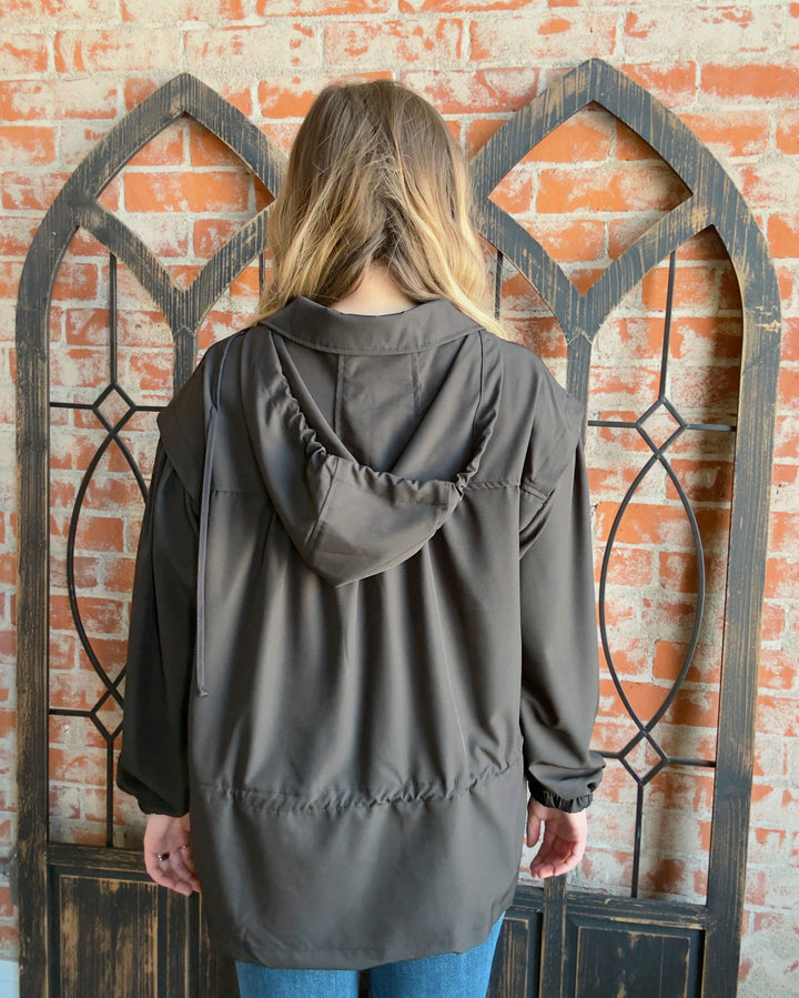 Just Go With It Spring Jacket- Black& Navy