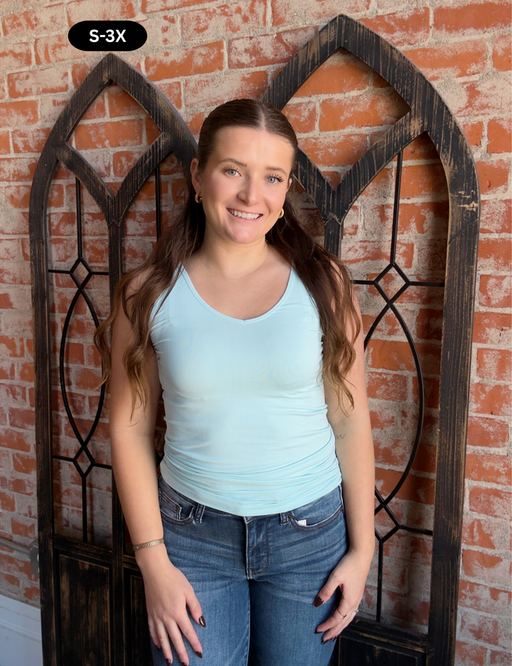 Favored Reversible Tank-Baby Blue