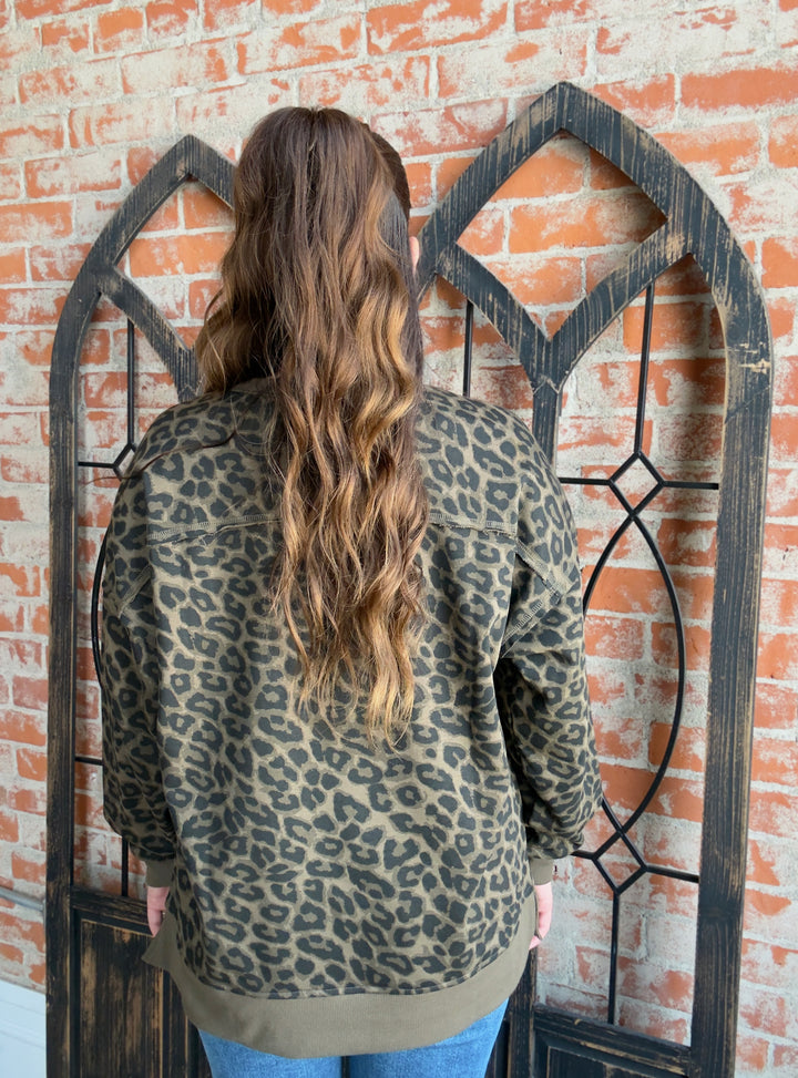 In The Fall Leopard Crewneck