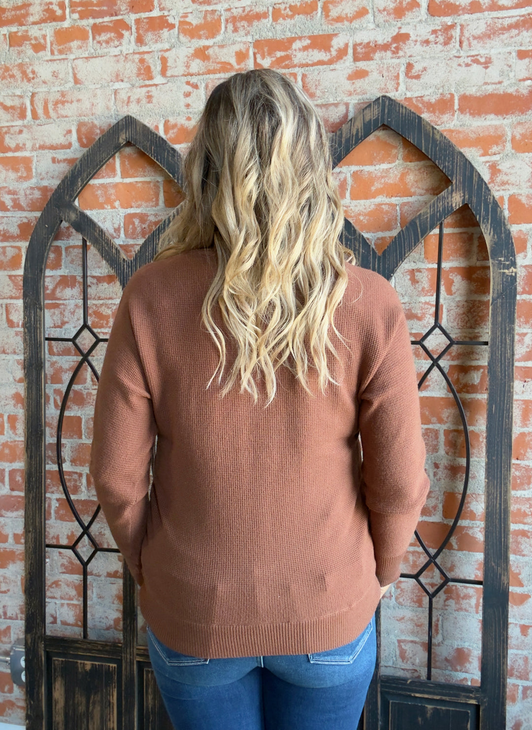 About It Waffle Sweater