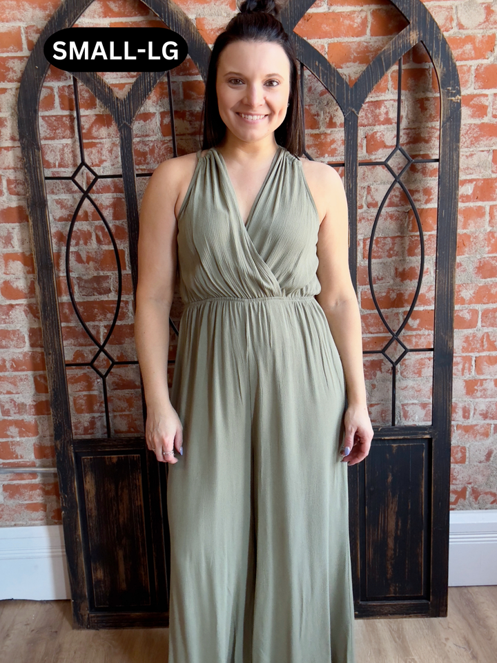 Feel The Heat Olive Jumpsuit