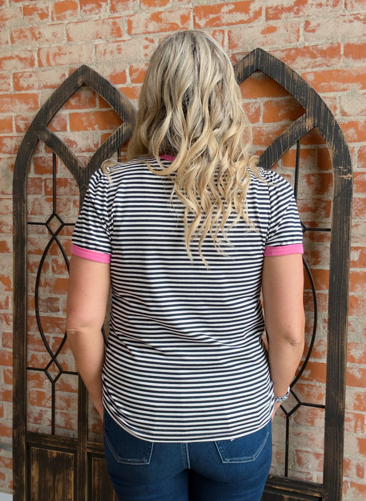 It's A Guarantee Striped Tee