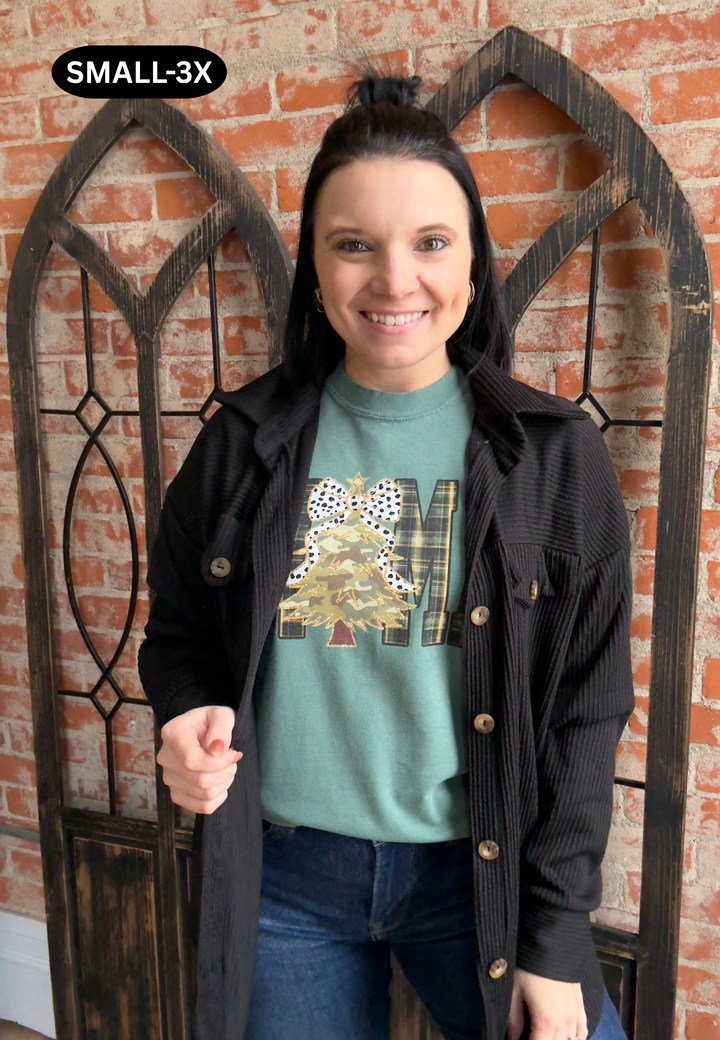 Always #1 Ribbed Shacket-Black