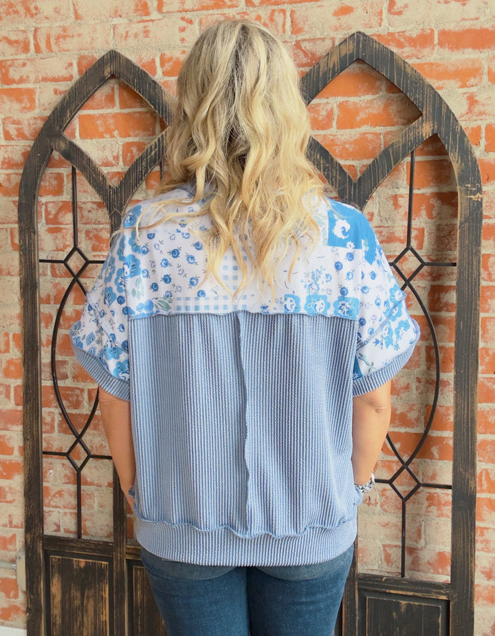 Those Baby Blues Patchwork Tee