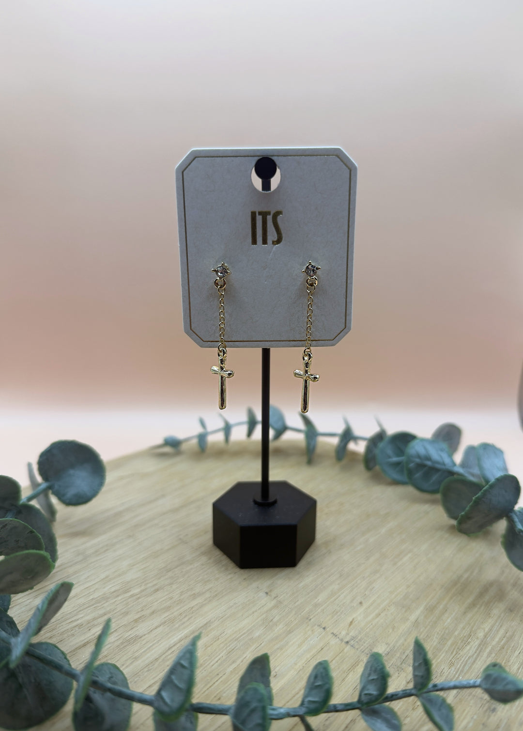 Make An Impression Cross Dangle Earring