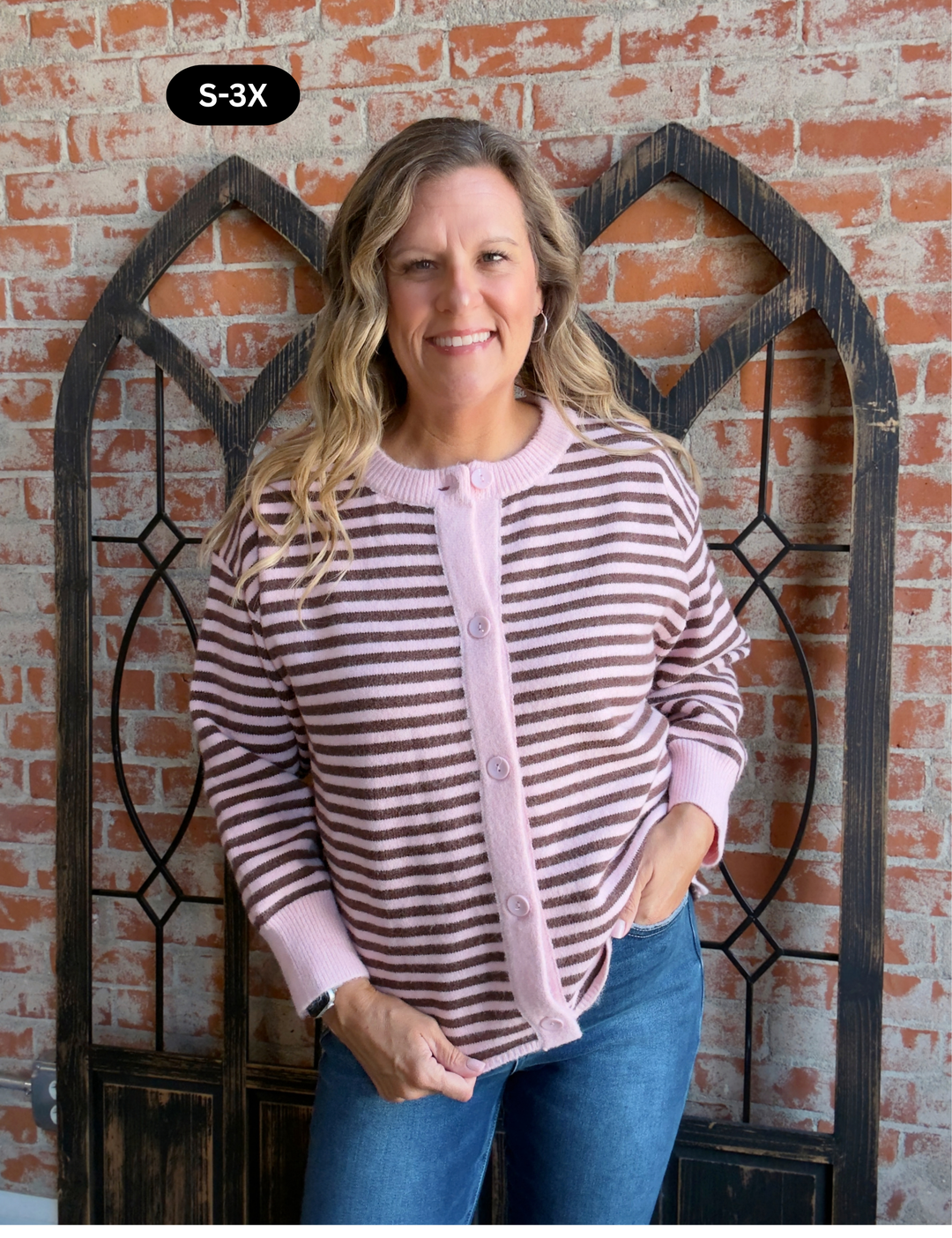 Pretty Girl Moment Striped Sweater Cardigan