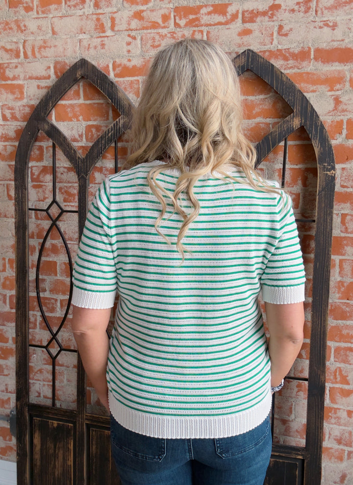 Keep It Cool Striped Sweater