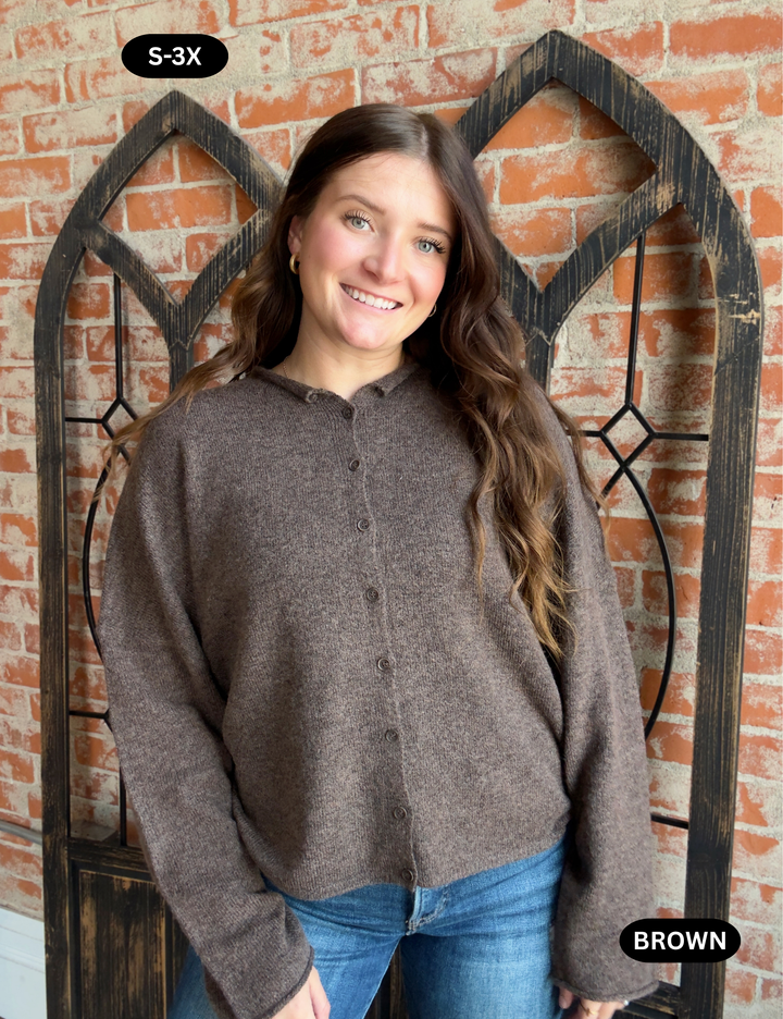 Always A Possibility Button Cardigan-3 Colors