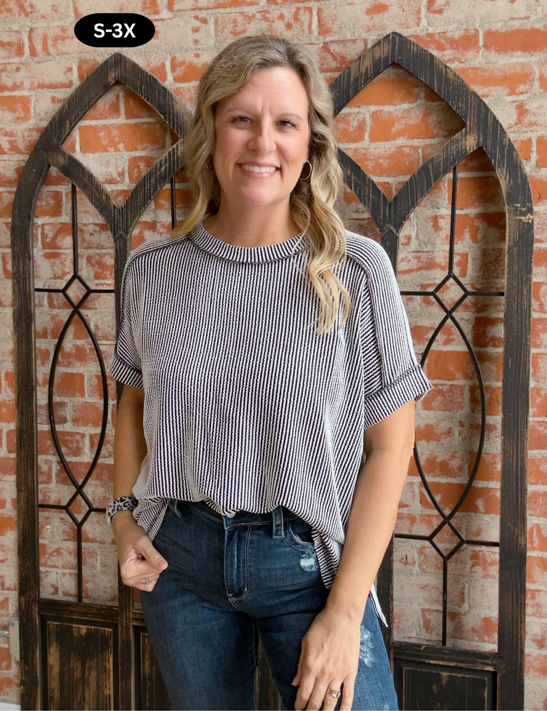 Cool For The Summer 2 Tone Ribbed Tee