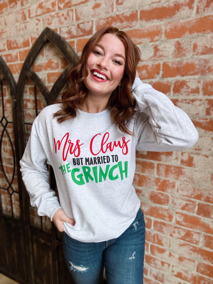 Mrs. Claus Married To GRINCH Pullover