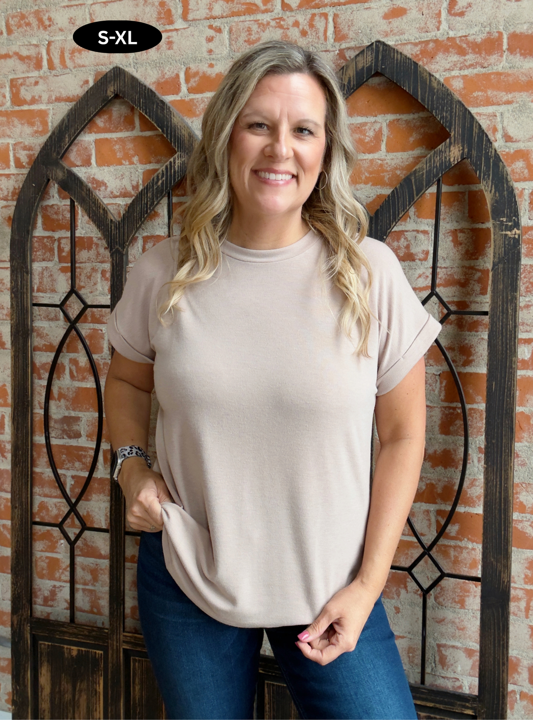 Whoa That's Soft Tee-Taupe