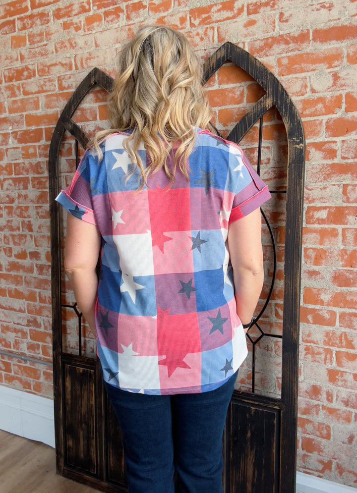 American Beauty Plaid Star Tee