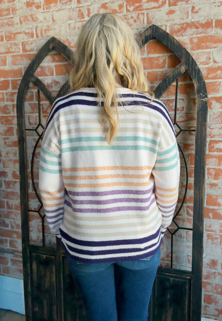 Never The Last Time Striped Sweater