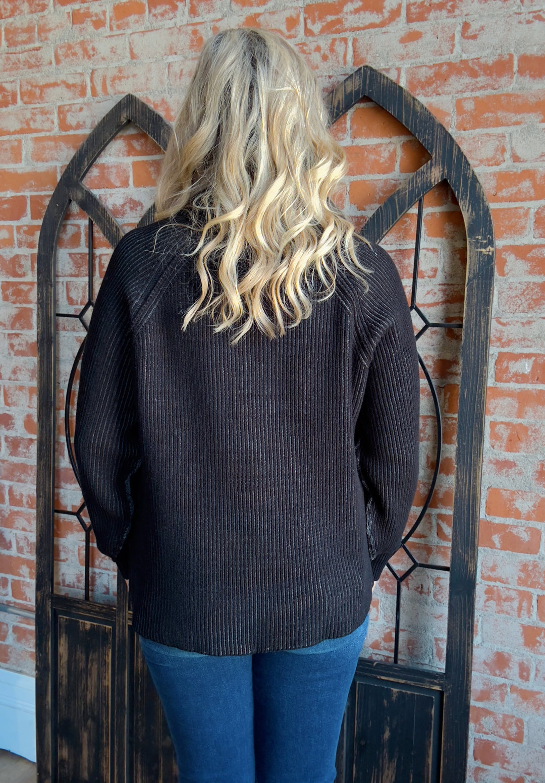 In A Hurry Ribbed Zip Sweater-Multiple