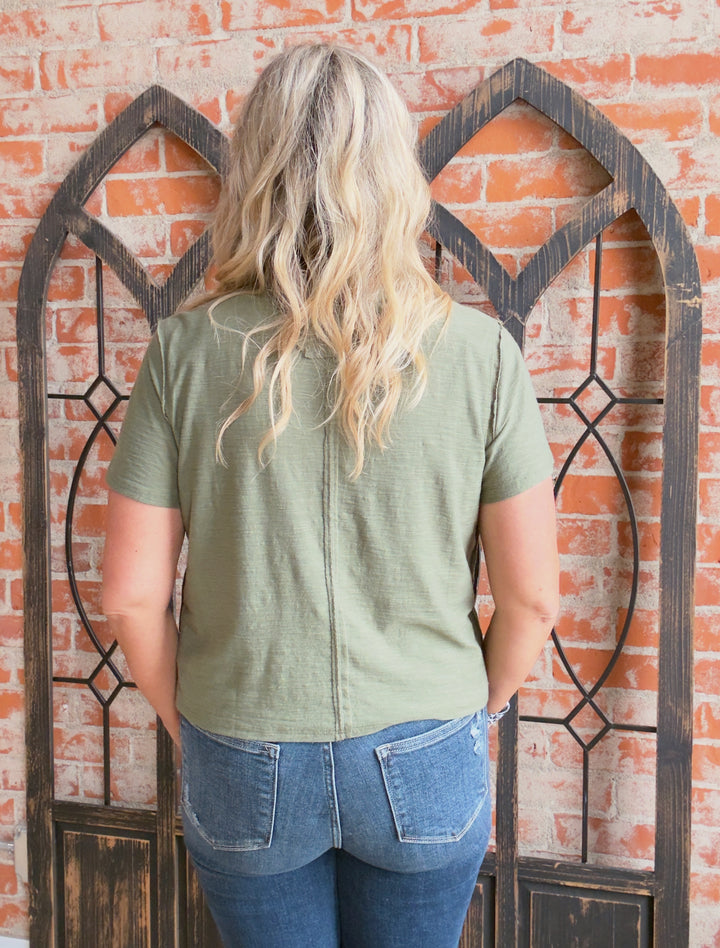 New Favorite Tee-Olive & Mocha