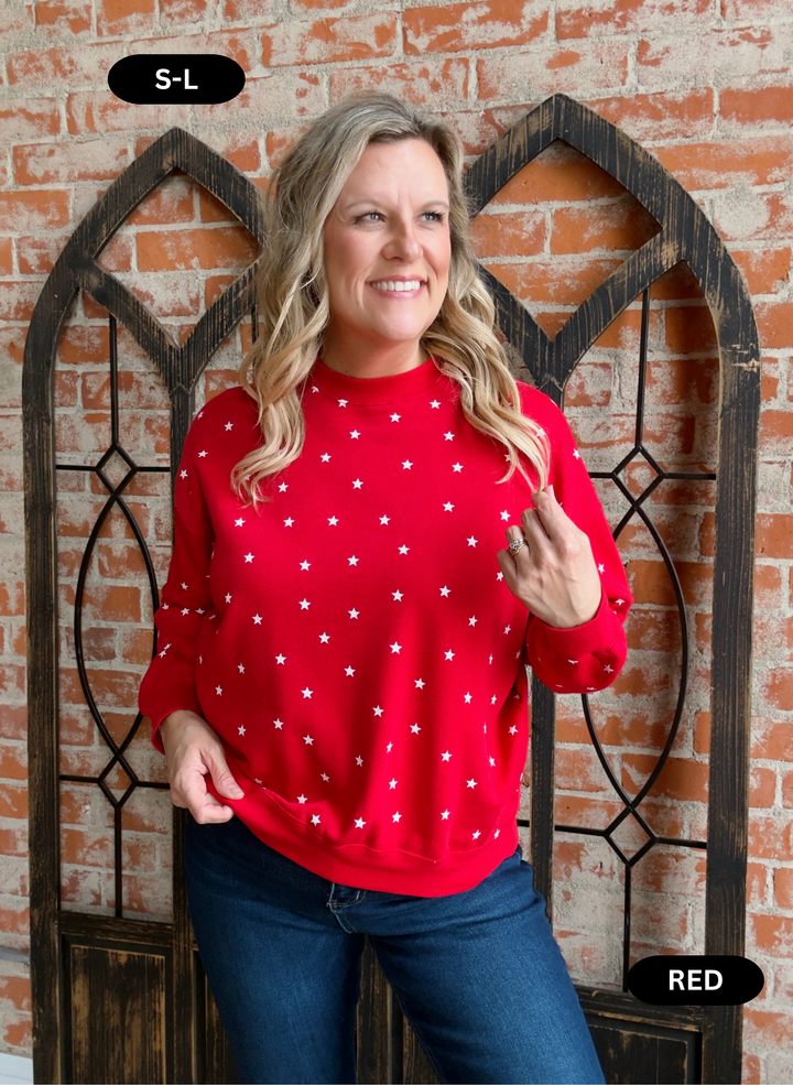 Party In The USA Star Crewneck-2 Colors