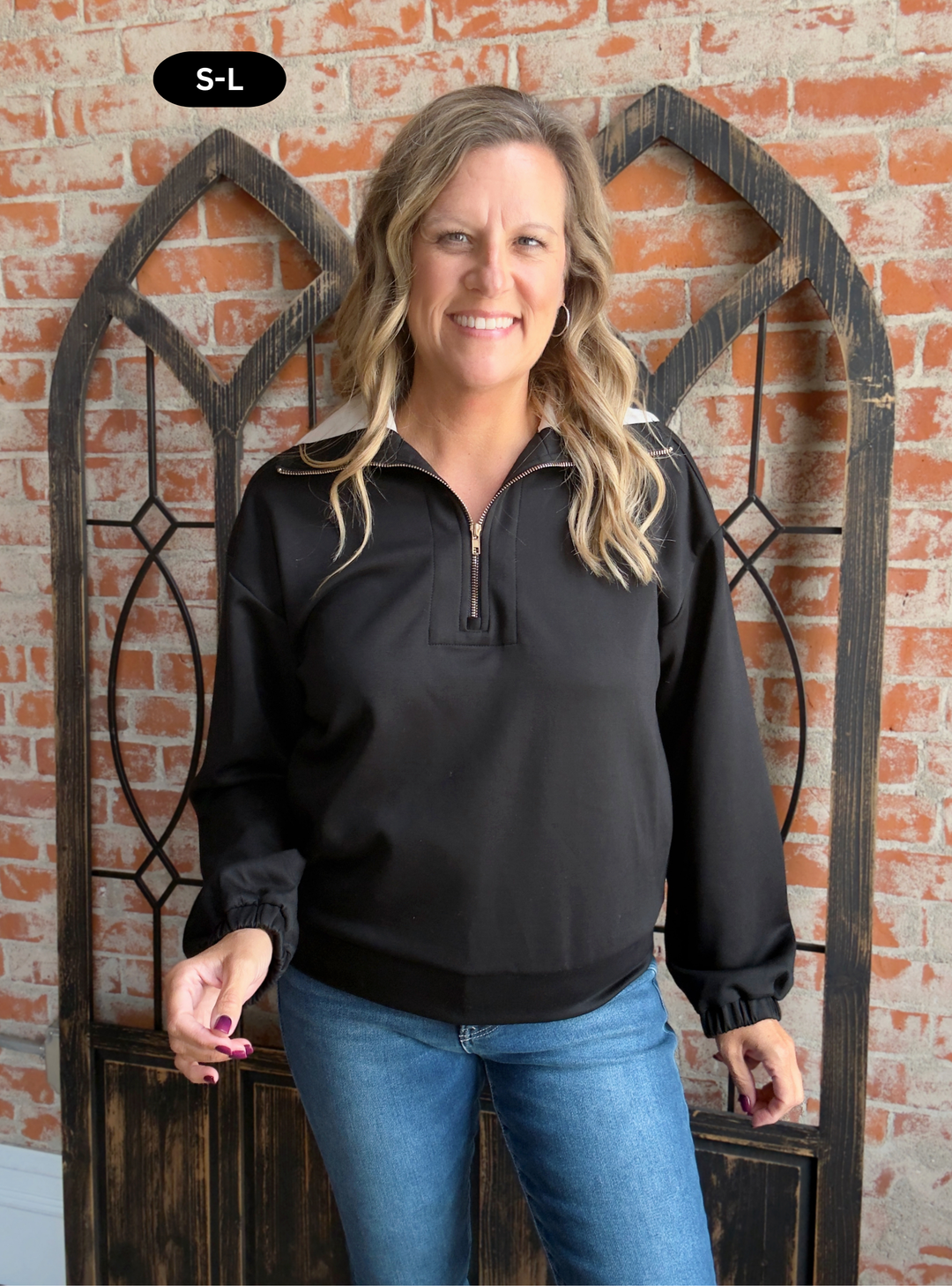 Elevated Lounging Collared Scuba-Black