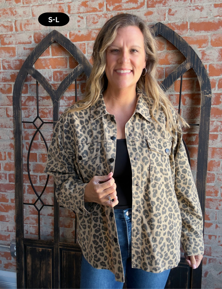 Running Out Of Time Leopard Jacket