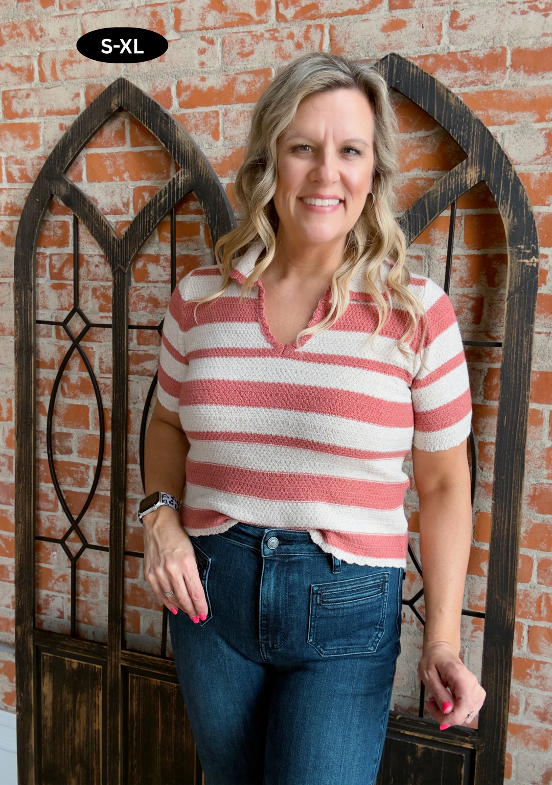 Riding Solo Striped Collared Sweater