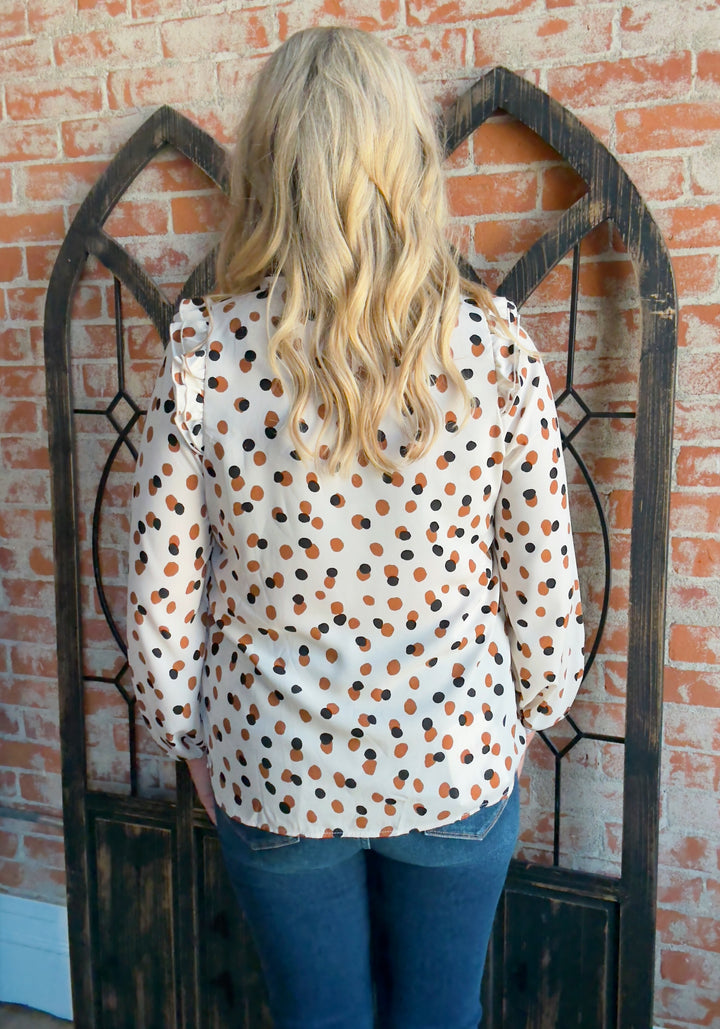 Live In The Moment Polka Dot Blouse