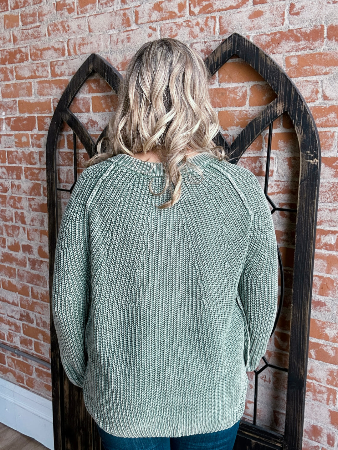 Warm Hug Washed Sweater-2 Colors