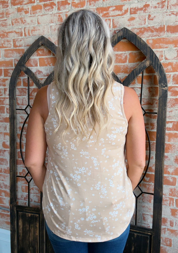 Just In Time Dainty Floral Tank