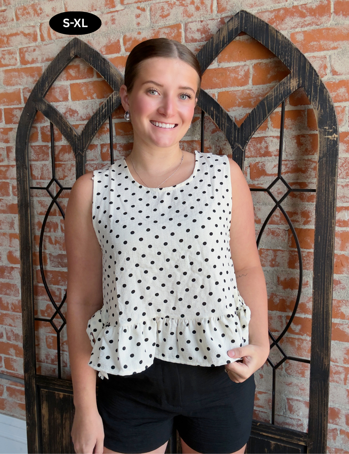 Can't Fool Me Polka Dot Tank