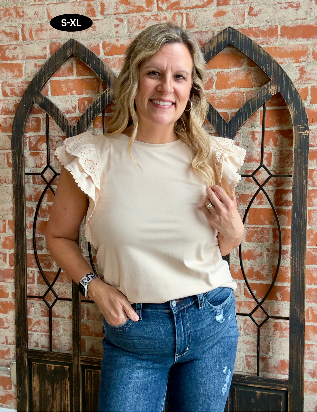 Head In The Clouds Crochet Sleeve-Natural