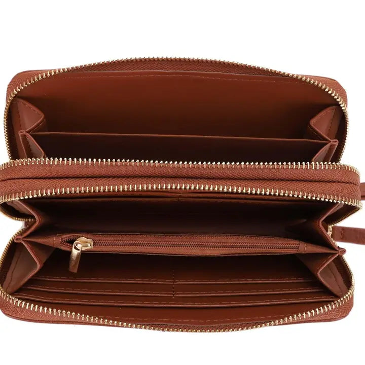 Sherri Double Zipper Wallet