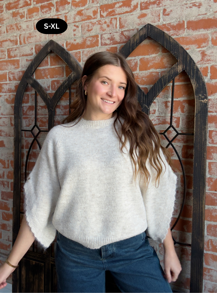 Soft Serenity Button Sweater