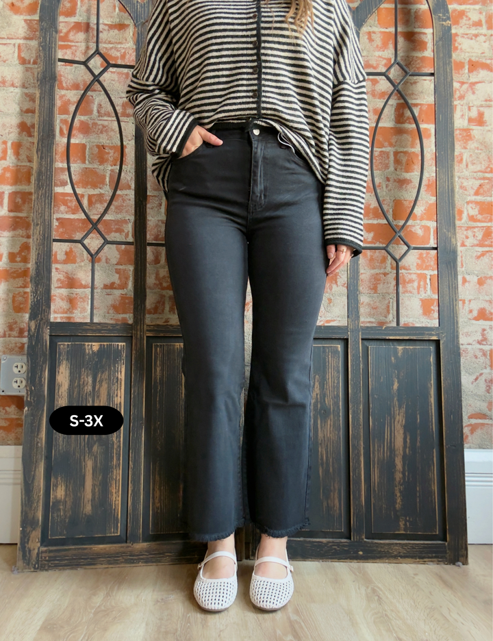 Zenana It's A Necessity Kick Flare- Black