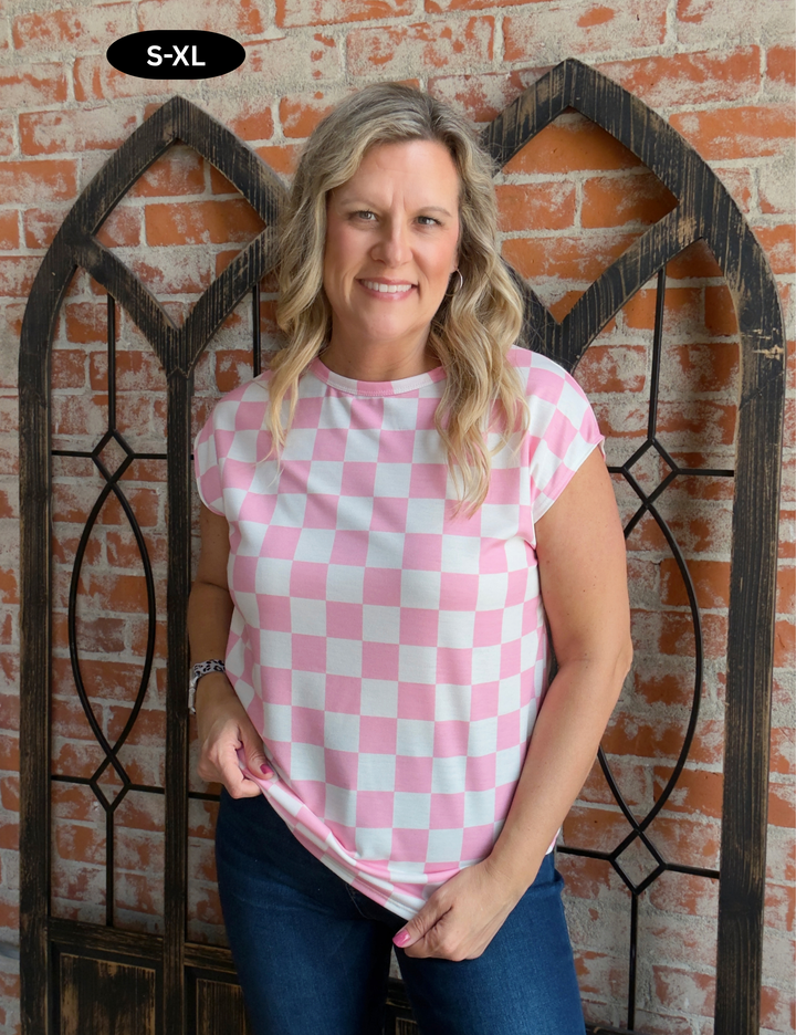 To The Finish Line Checkered Tee
