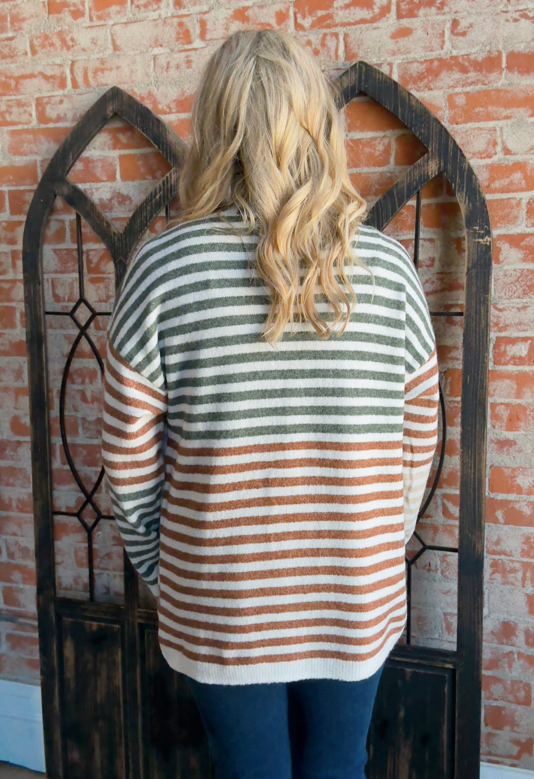 The Main Attraction Striped Color Block Cardigan
