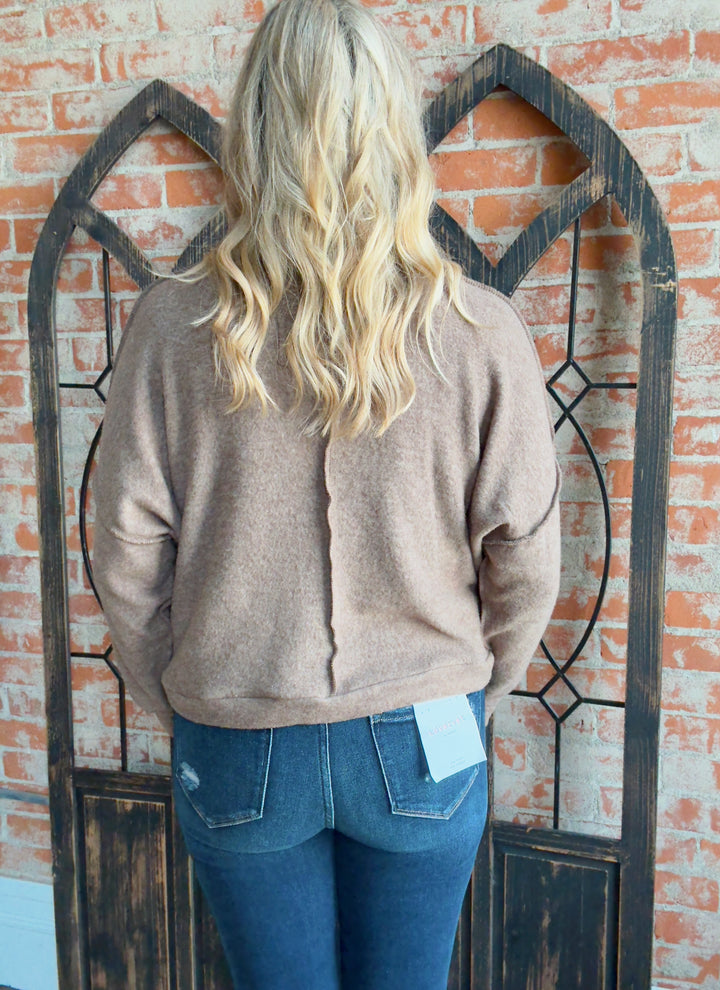 Can't Forget Brushed Mock Neck-4 Colors