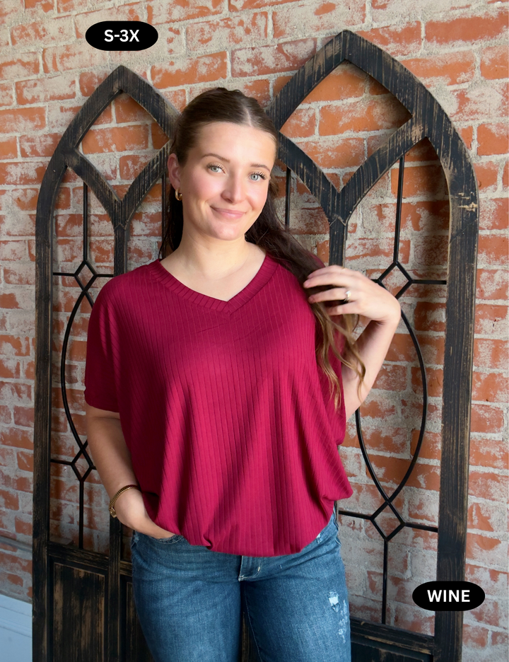 You Belong Ribbed Dolman-2 Colors