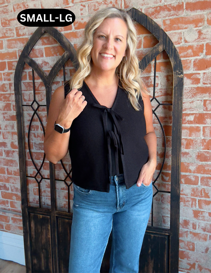 See The Vision Sweater Vest-Black
