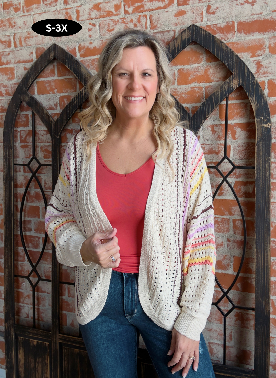 Follow The Line Crochet Cardigan