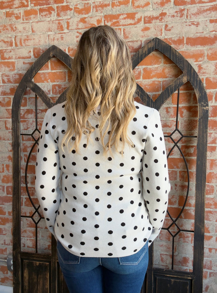 Feelin' Lovely Polka Dot Sweater