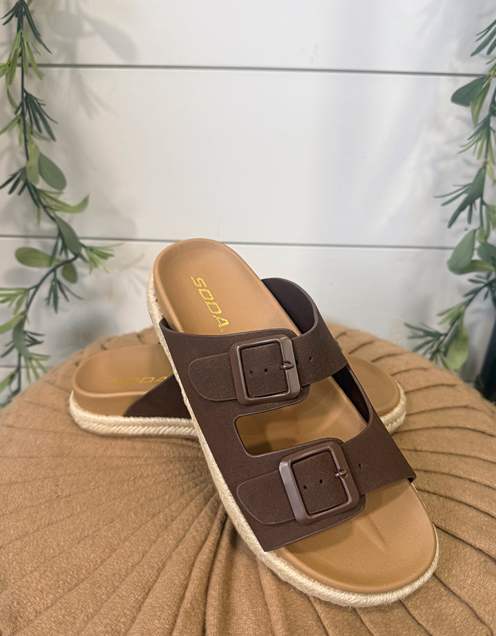 The Way It Goes Sandal-Brown