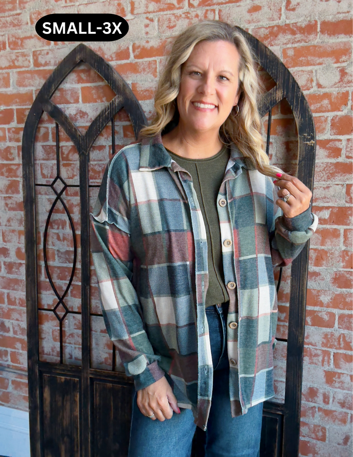 The Leaves Are Turning Plaid Shacket