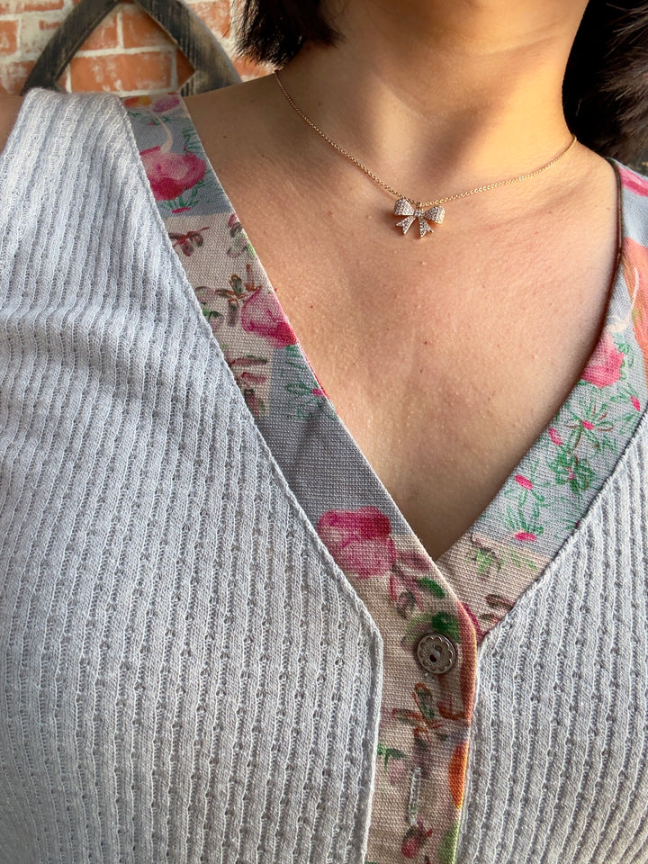 In My Direction Floral Henley Tank