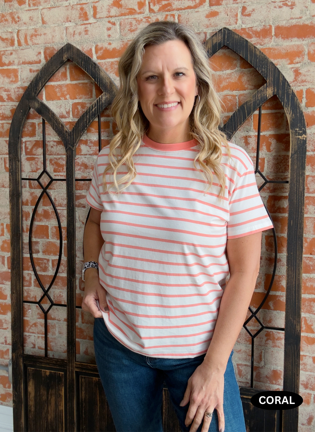 Keeping It Together Striped Tee-3 Colors
