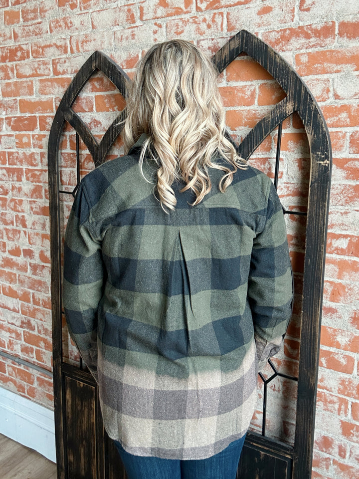 Fireside Ombre Flannel-Olive Buffalo