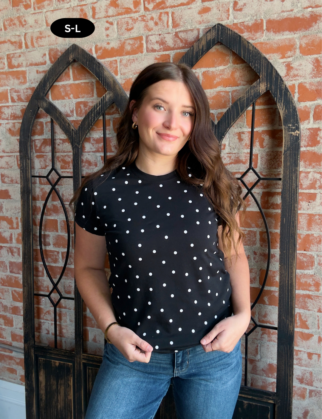 For The Love Of Dots Tee-Black