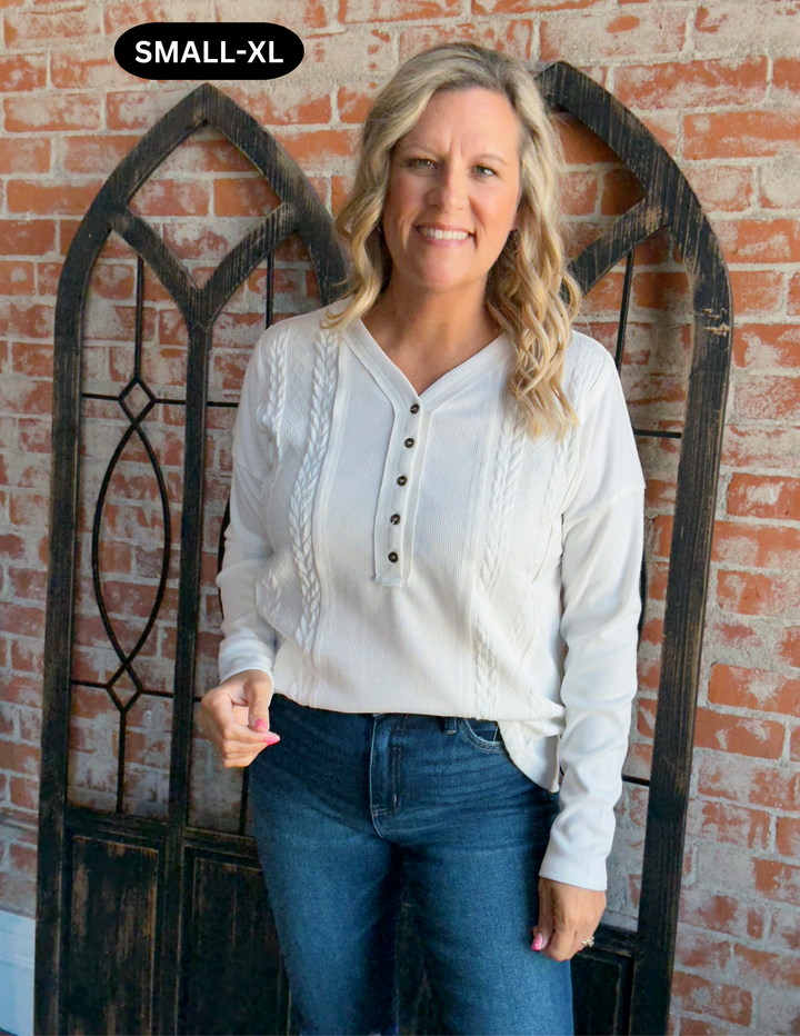 Keeping Secrets Cable Knit Long Sleeve