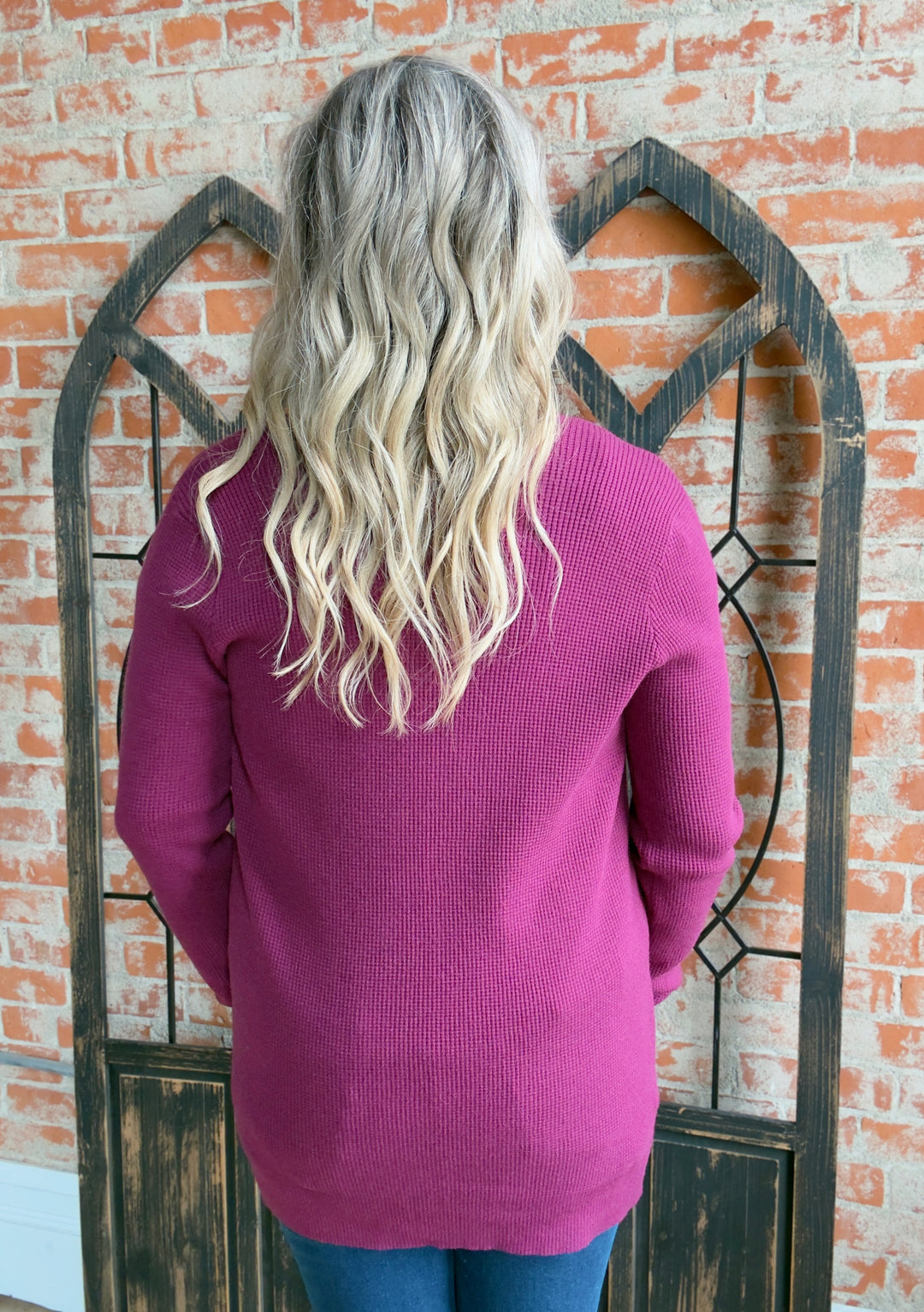 Feels Like Home Cardigan-Magenta