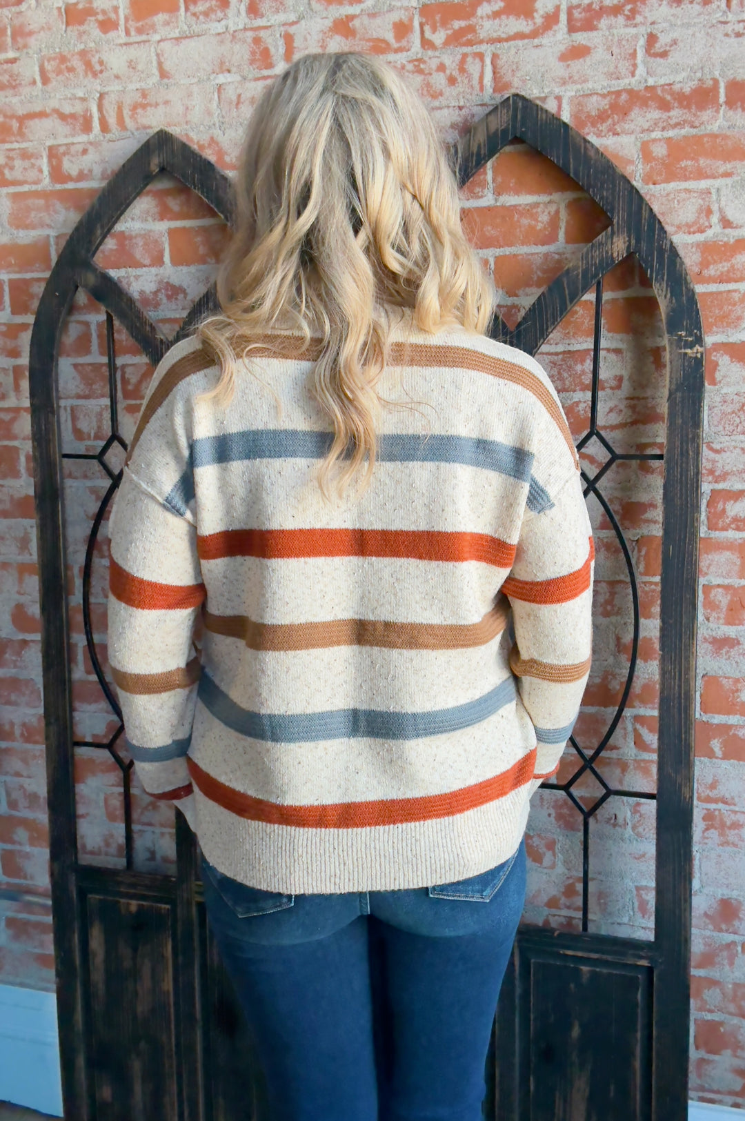 The Colors Of Fall Striped Confetti Sweater