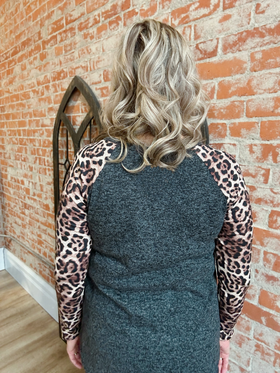 Wild Streak Leopard Sleeve Tunic