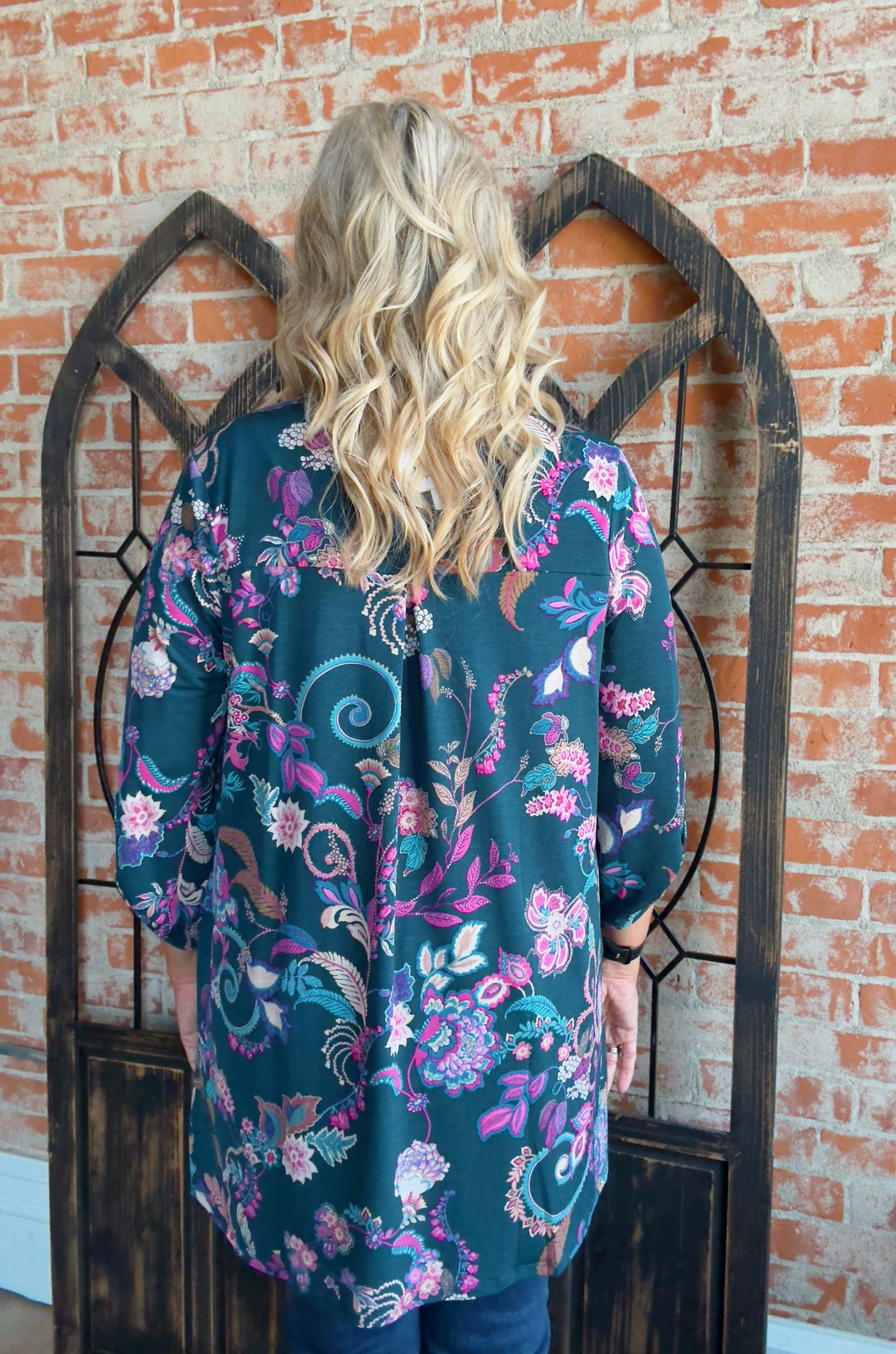 The Start Of Fall Teal Paisley Lizzy Cardigan